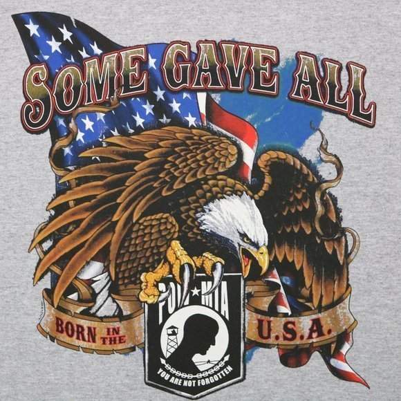 All Harley Drags 2014 Bowling Green Kentucky POW MIA T-Shirt Shirt Gray 4XL - Picture 5 of 9